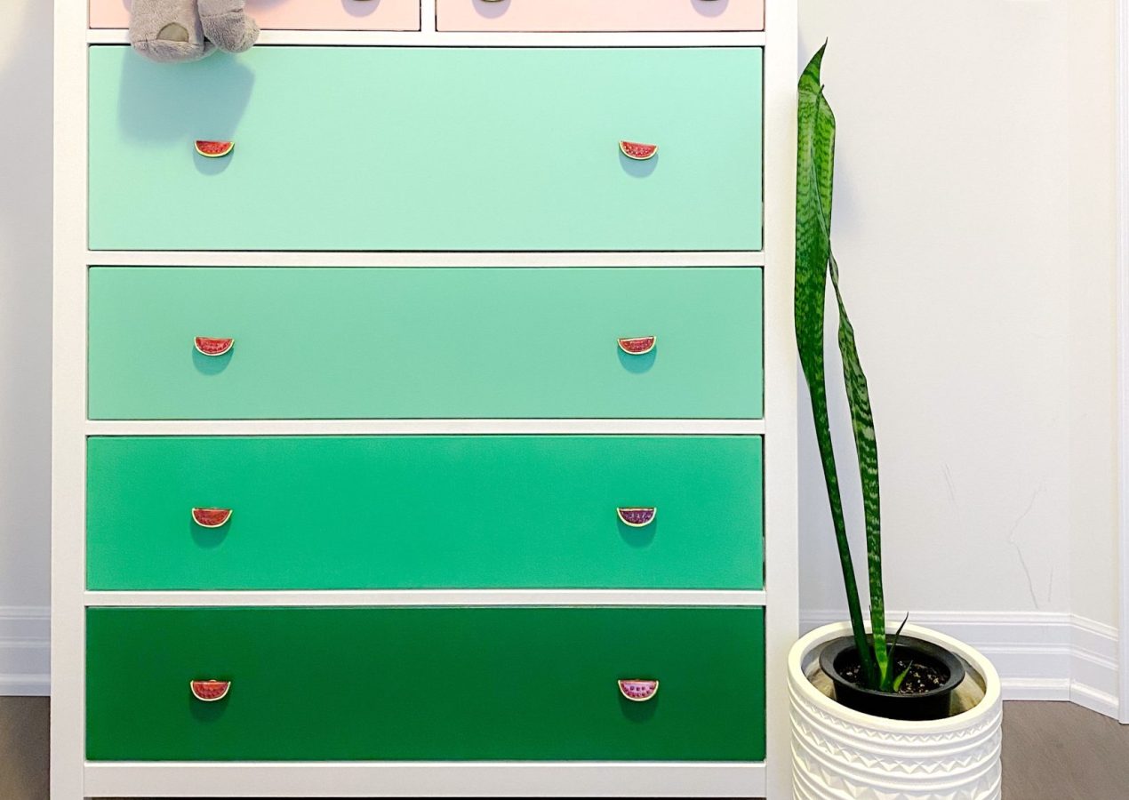 How to paint an ombre dresser from IKEA