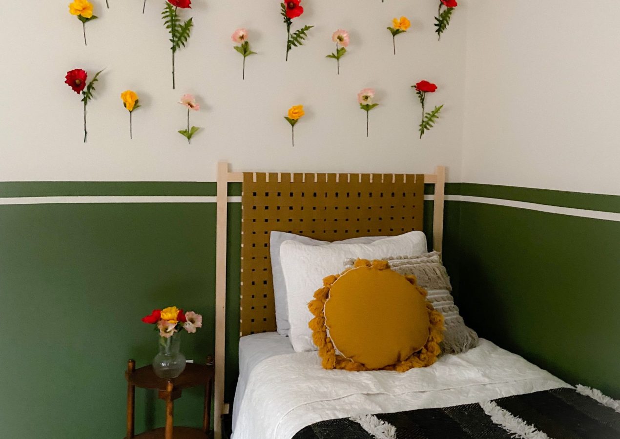 How to paint a color block wall