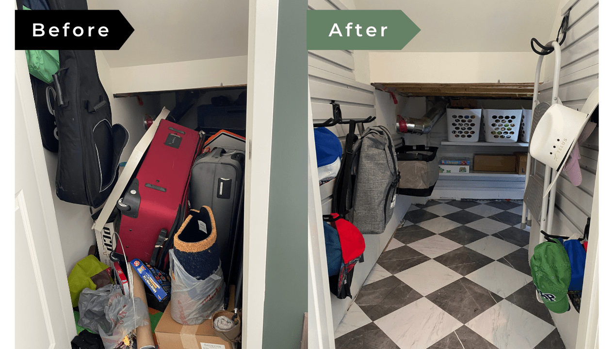 How to Organize your Closet Under the Stairs