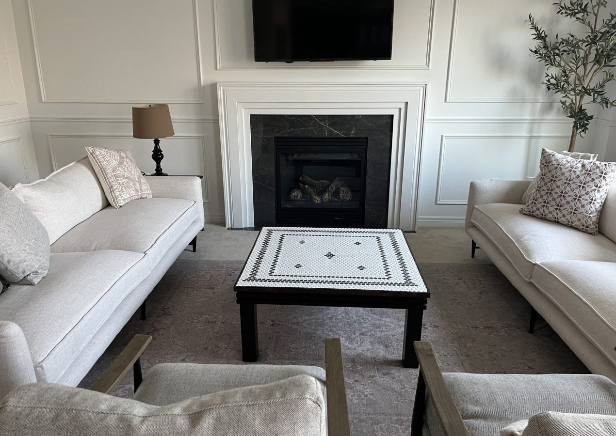 DIY Penny Tile Coffee Table