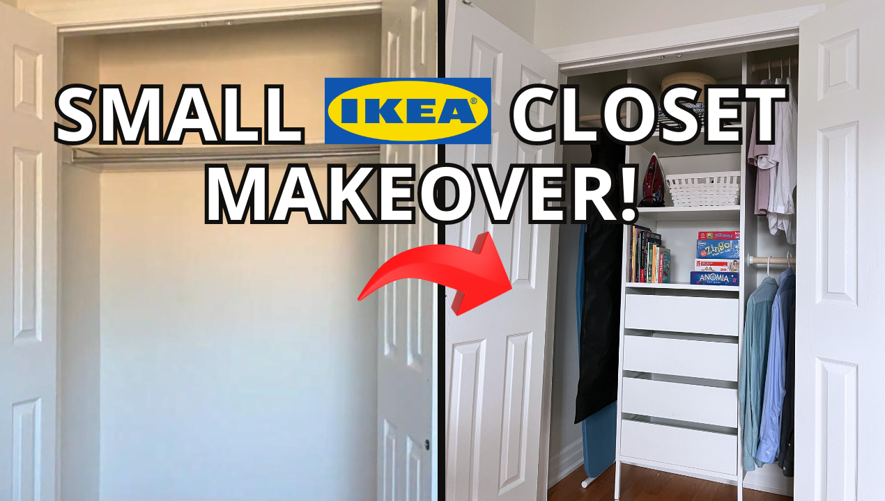 Budget friendly small closet makeover with IKEA AURDAL