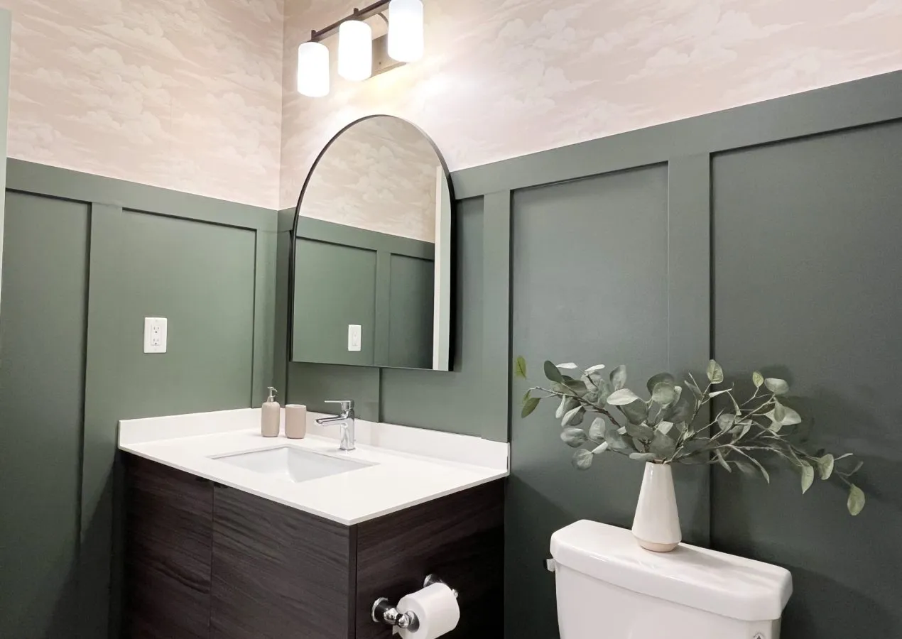 DIY Designer Budget Bathroom Remodel under $400