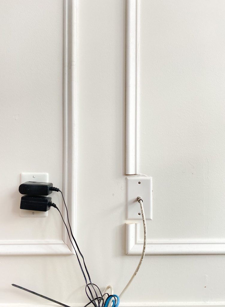 How to put trim around an outlet for an accent wall