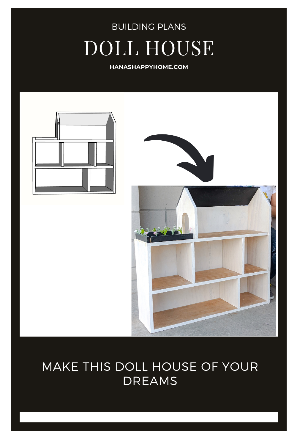 DIY Modern Dollhouse  PDF Printable Plans - Angela Rose Home