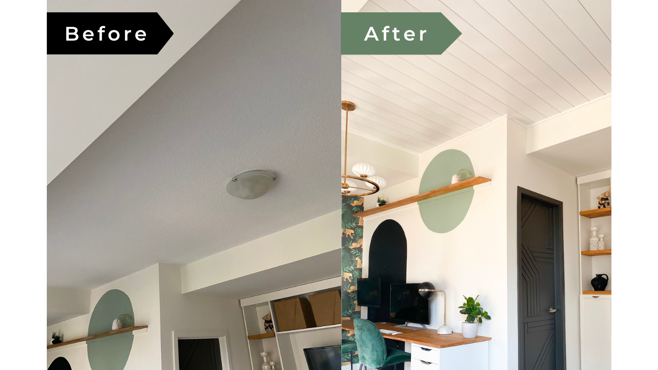 How to install shiplap ceiling