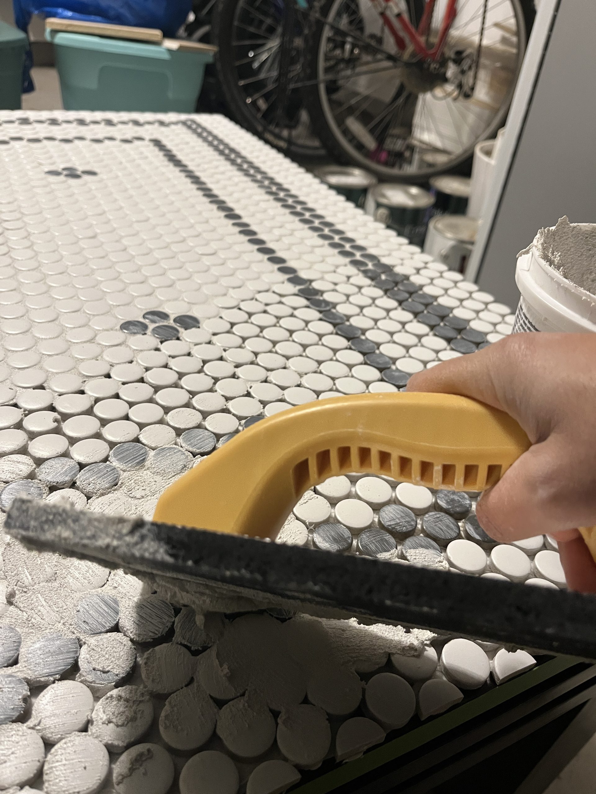 DIY Penny Tile Coffee Table - Hana's Happy Home