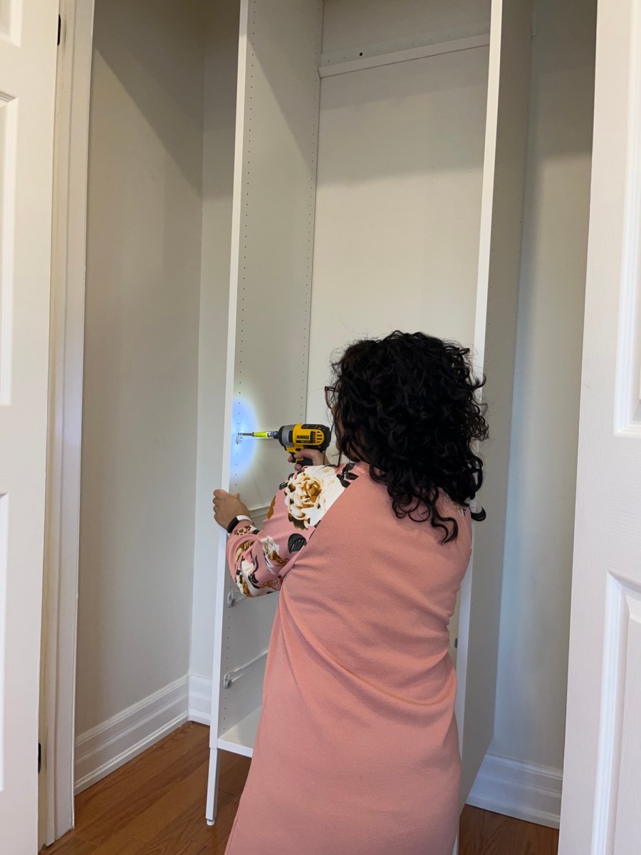 Budget friendly small closet makeover with IKEA AURDAL Hana's Happy Home